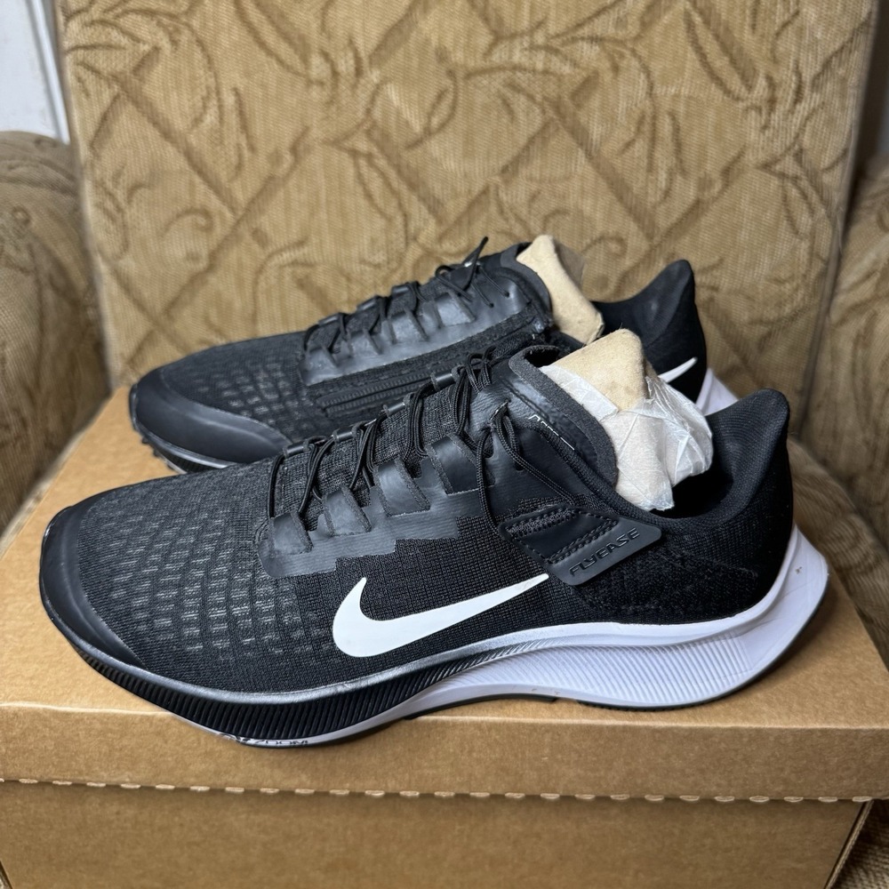 Nike Womens Air Zoom Pegasus 37 Black Running Shoes Sneakers Size‎ 8 EUC!